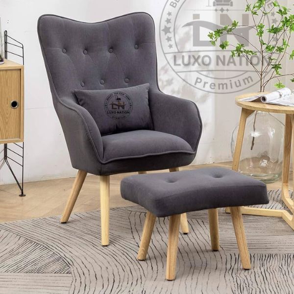 Luxo Nation Accent Chair + Ottoman – NaazStyle Cozy & Classy Look